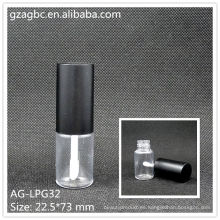 Plástico transparente y vacío tubo de brillo de labios AG-LPG32, empaquetado cosmético de AGPM, colores/insignia de encargo
